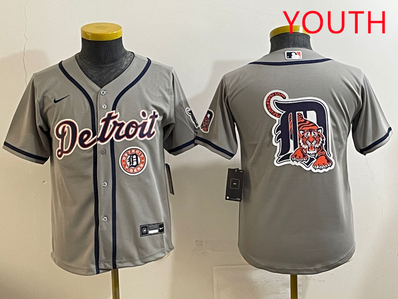 Youth 2025 Detroit Tigers blank grey Nike MLB jersey